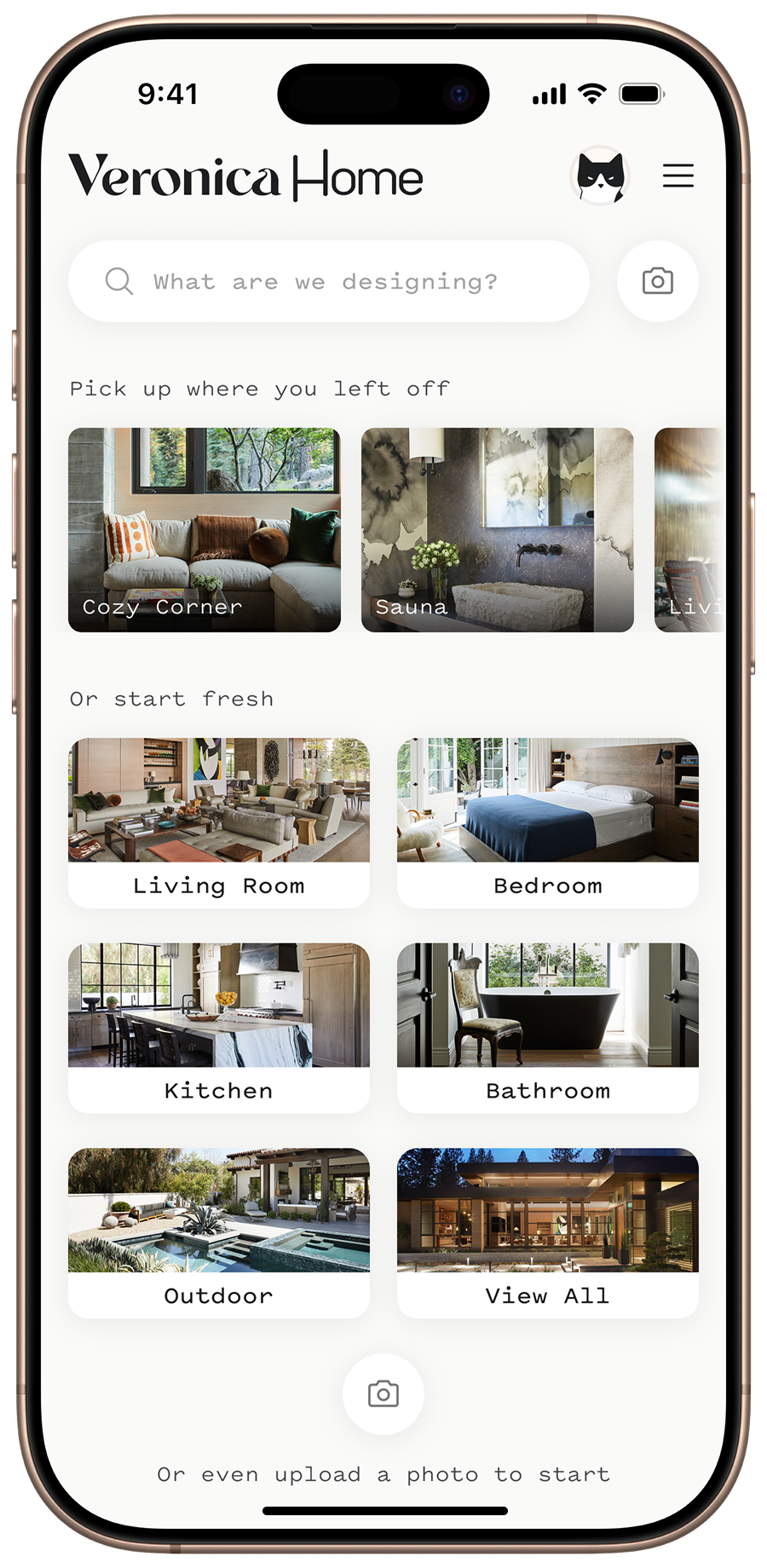 App search interface